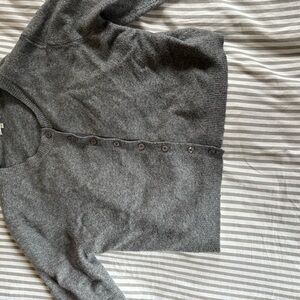 Z Supply Charcoal Button-Up Cardigan